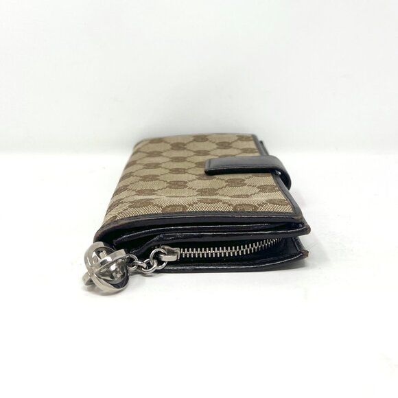 Gucci GG Supreme Canvas Wallet w/ Charm Zip Pocket & Card Slots - Picture 2 of 12